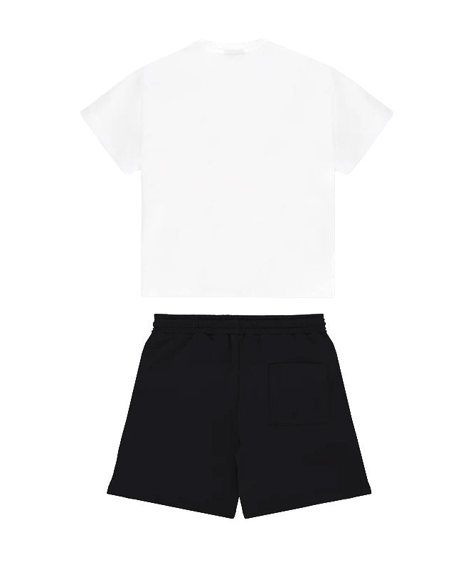 Barrow Kids Completo Bianco e Nero con Stampa Teddy Unisex