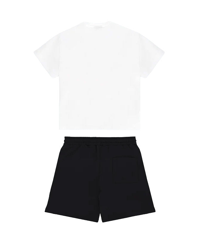 Barrow Kids Completo Bianco e Nero con Stampa Teddy Unisex