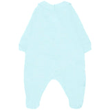 Moschino Kids Tutina Celeste con Logo Teddy per Neonati