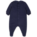 Moschino Kids Tutina Blu Navy con Logo Teddy Bear (retro)