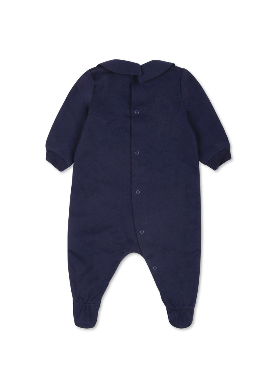 Moschino Kids Tutina Blu Navy con Logo Teddy Bear (retro)