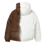 Sprayground Kids Giubbino Fantasia Bianco Dissolvenza Marrone a Scacchi per Bambini