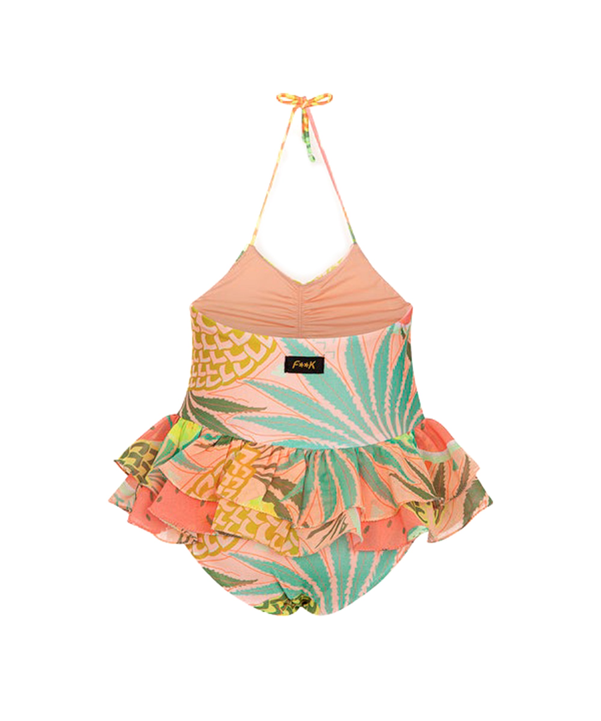 Effek Costume Monokini Fantasia Fruits con Ruches per Neonate