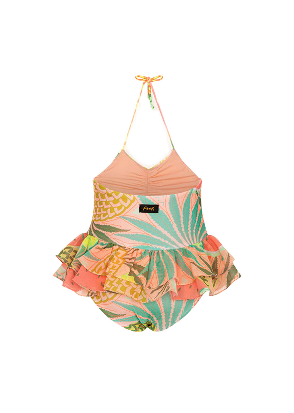 Effek Costume Monokini Fantasia Fruits con Ruches per Neonate
