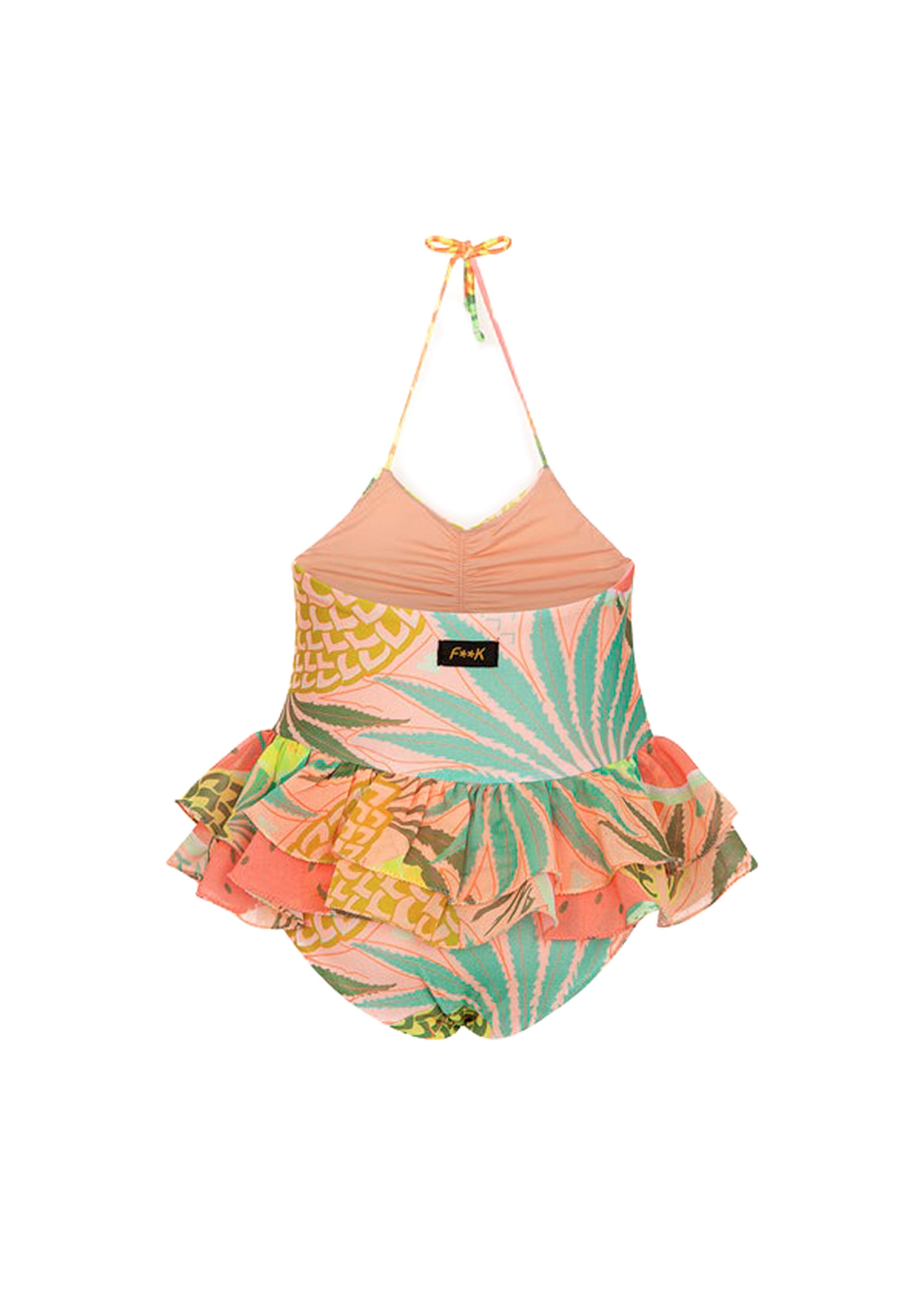 Effek Costume Monokini Fantasia Fruits con Ruches per Neonate