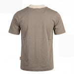 Yes London Kids T-Shirt Fango con Colletto Ricamato per Bambini