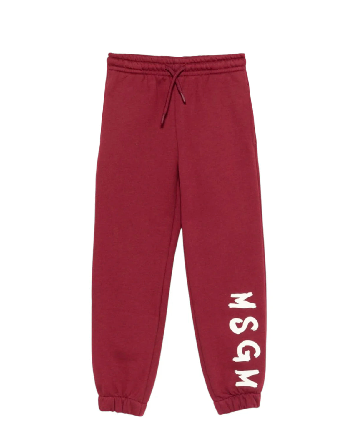 MSGM Kids Pantaloni in Tuta Borgogna per Bambine