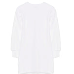 Moschino Kids Vestito Bianco in Felpa con Stampa LogoTeddy Bear per Bambine