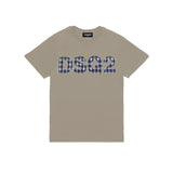 Dsquared2 Kids Beige T-shirt with Logo Embroidery for Children
