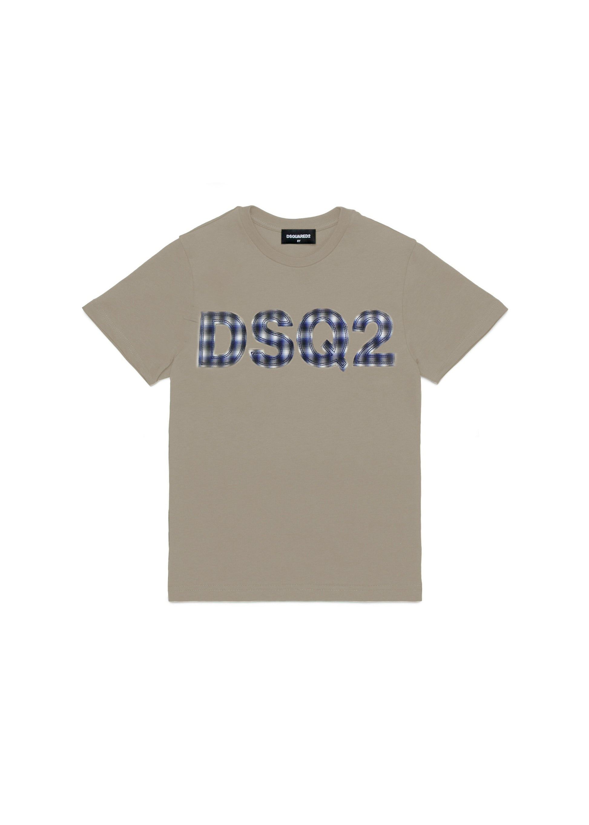 Dsquared2 Kids Beige T-shirt with Logo Embroidery for Children
