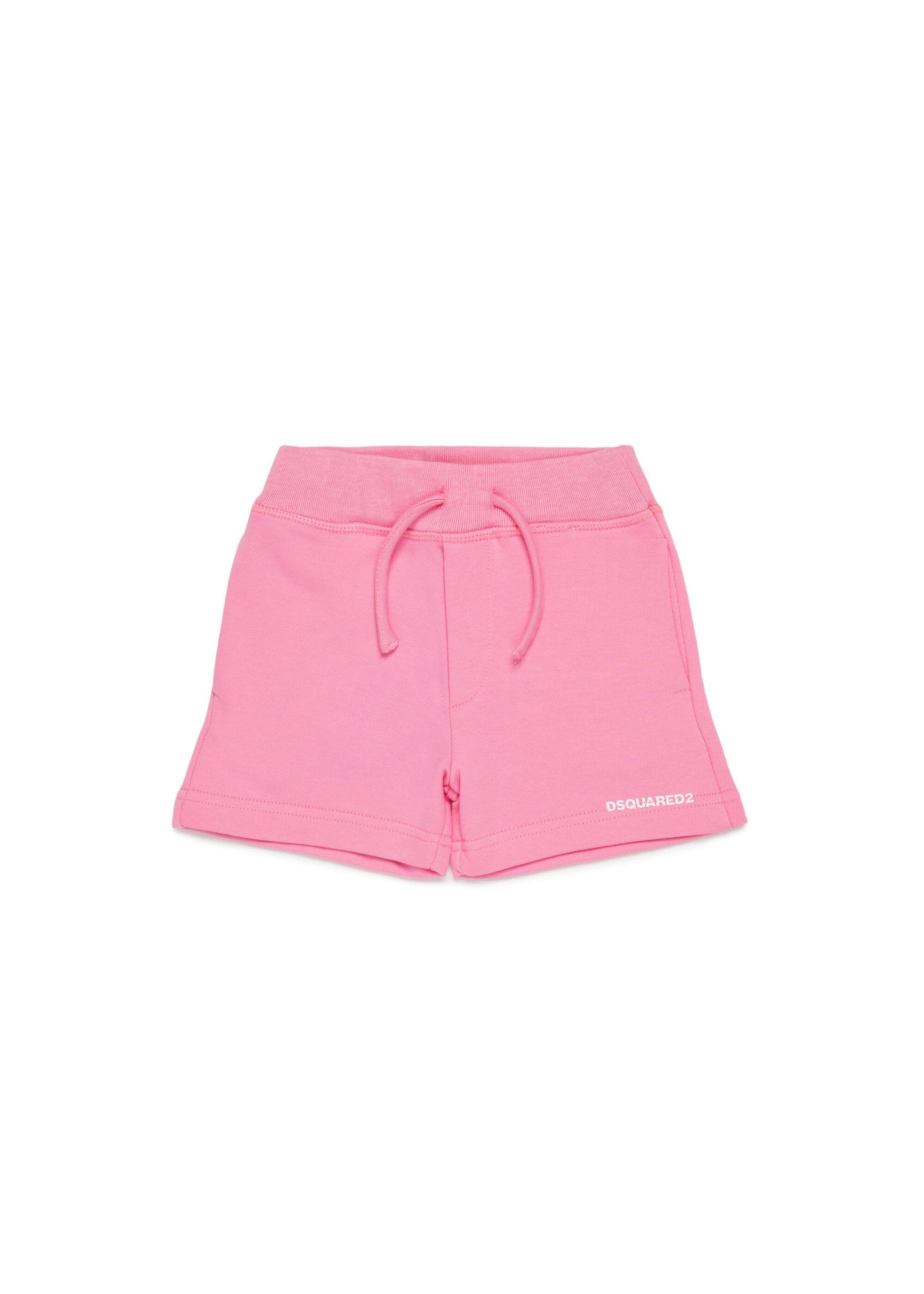 Dsquared2 Kids Short Rosa in Felpa con Logo per Neonate