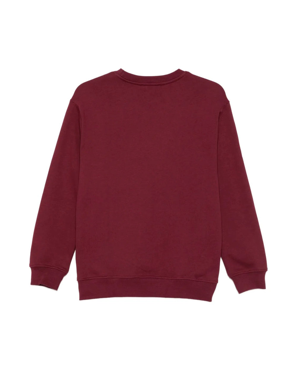 MSGM Kids Felpa Girocollo Borgogna con Logo per Bambini