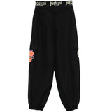 Just Cavalli Kids Pantalone Nero con Applicazione Patch per Bambini