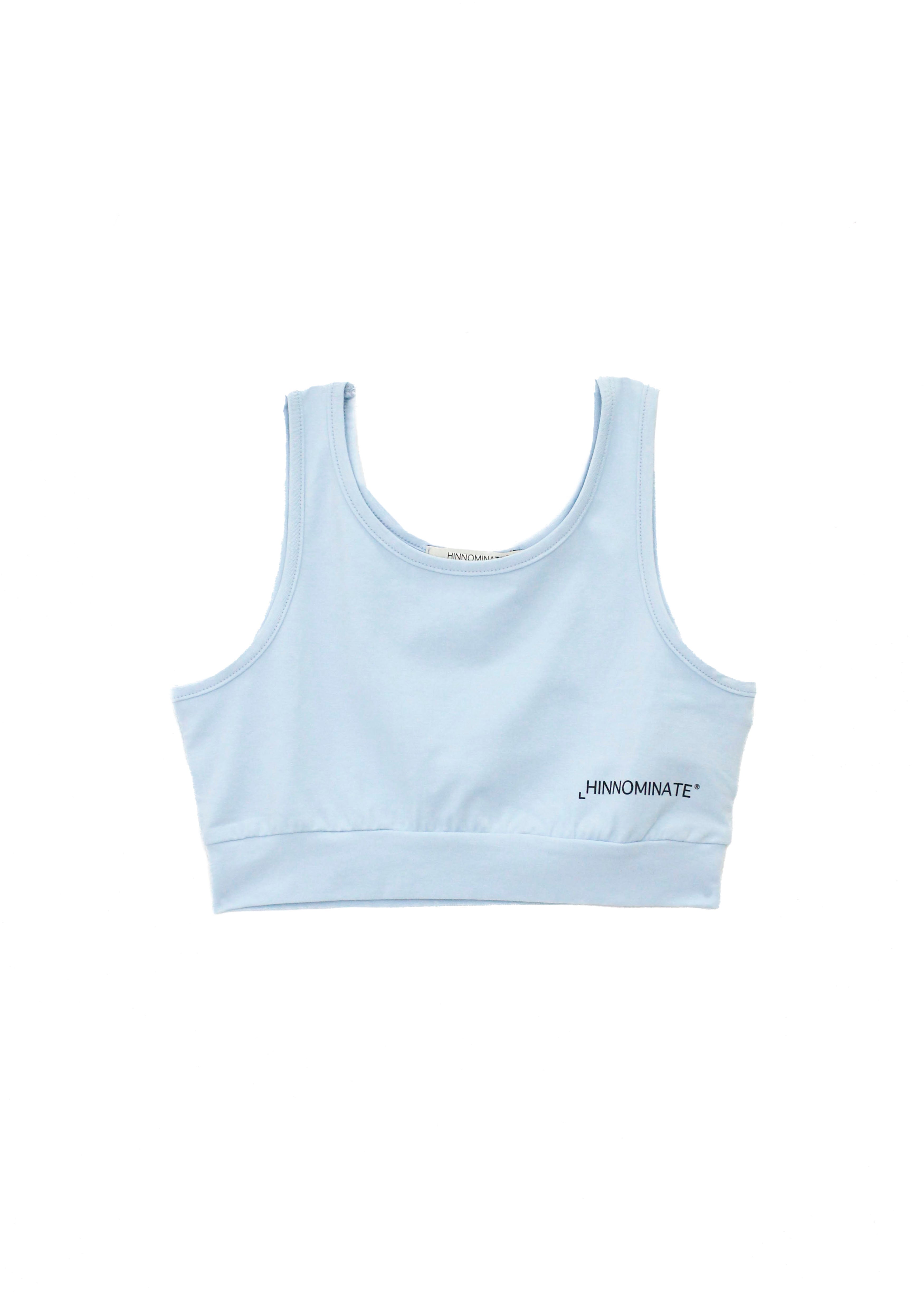 Hinnominate Kids Top Crop Acqua con Logo per Bambine (fronte)