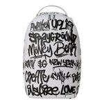 Sprayground Kids Zaino Think On It Bianco con Stampa Graffiti Neri