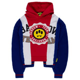 Barrow Kids Felpa Rossa con Cappuccio con Patchwork per Bambini