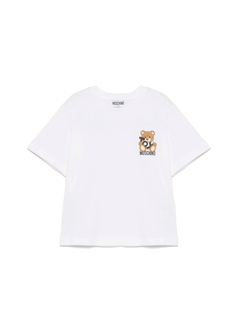 Moschino Kids T-shirt Bianca con Stampa Toy per Bambini