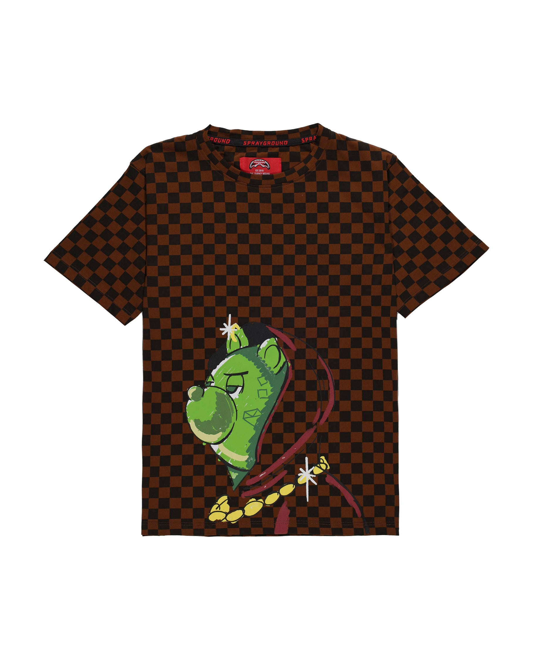 Sprayground Kids T-shirt Marrone Green Bear Face per Bambini