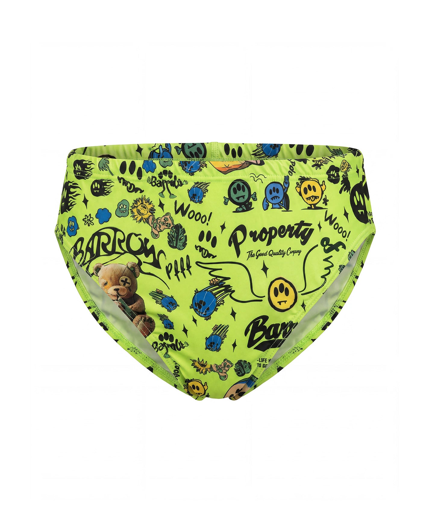 Barrow Kids Costume Slip Verde Fluo All-Over per Bambini