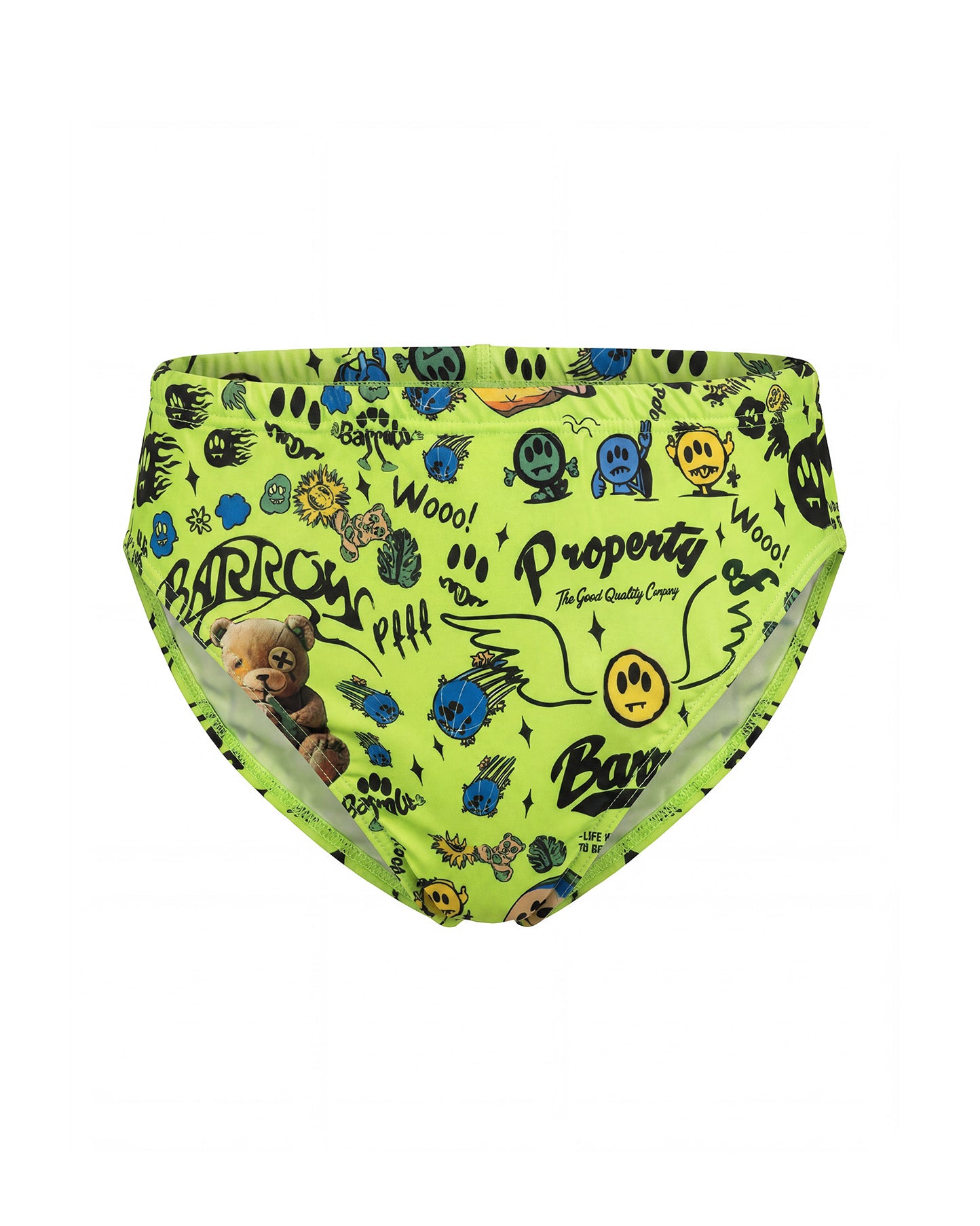 Barrow Kids Costume Slip Verde Fluo All-Over per Bambini