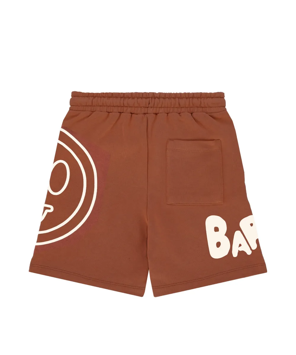 Barrow Kids Short Cioccolato con Stampa Logo Unisex