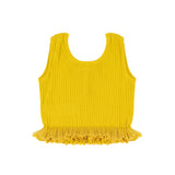 Elisabetta Franchi La Mia Bambina Canotta/Top Giallo con Rouche per Bambine