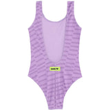 Barrow Kids Costume Intero Lilla All-Over con Stampa per Bambine