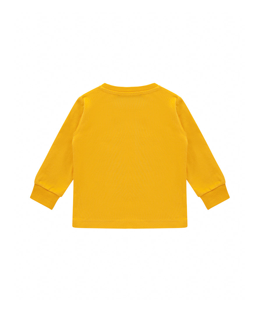 Iceberg Kids T-shirt Maniche Lunghe Gialla con Stampa per Neonati (retro)