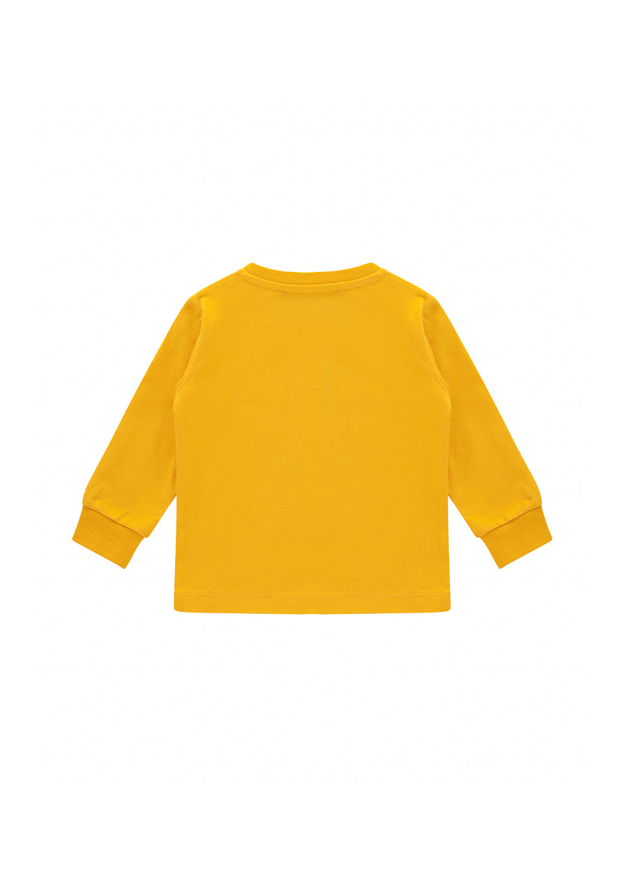 Iceberg Kids T-shirt Maniche Lunghe Gialla con Stampa per Neonati (retro)