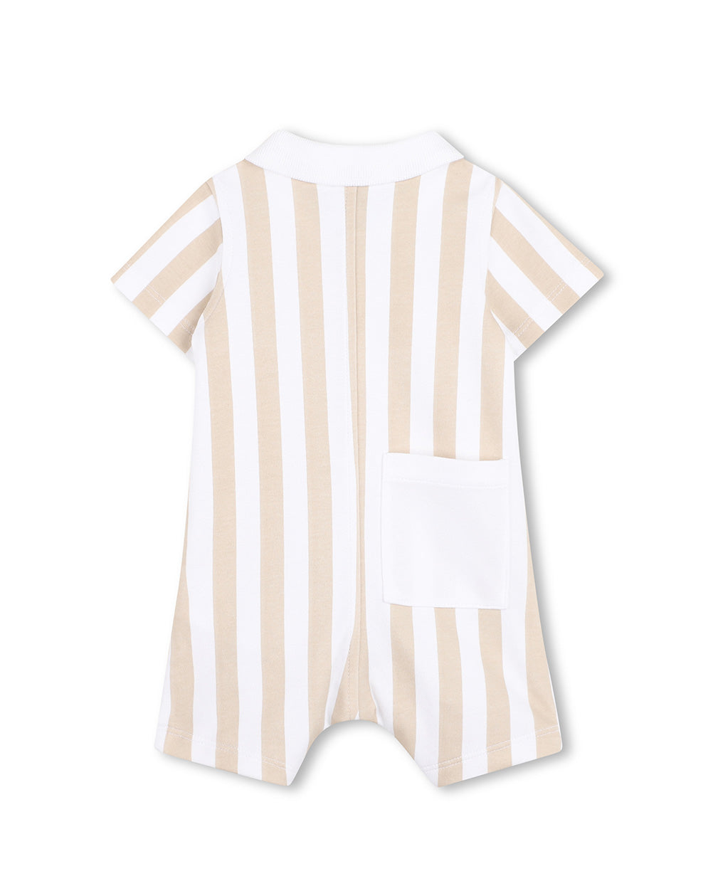 Boss Kids Tutina Beige/Bianco a Strisce per Neonati