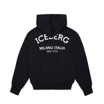 Iceberg Kids Felpa Nero con Logo per Bambini