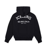Iceberg Kids Felpa Nero con Logo per Bambini