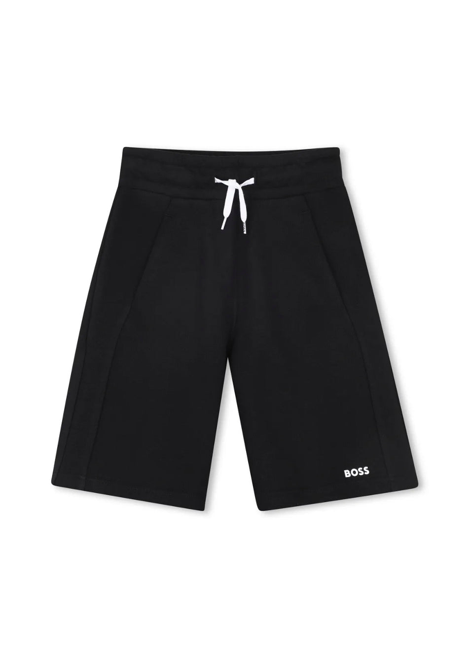 Boss Kids Bermuda Nero con Micro Logo per Bambini