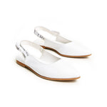 Twinset Kids Ballerine Bianche con Fiocco con Logo Florence Kids (fronte)