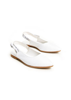 Twinset Kids Ballerine Bianche con Fiocco con Logo Florence Kids (fronte)