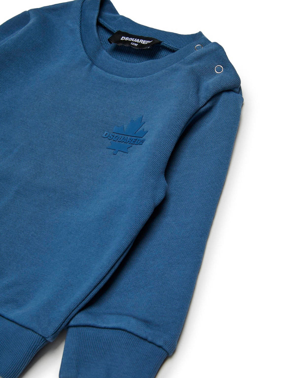 Dsquared2 Kids Felpa Girocollo Lavagna con Logo Sport per Neonati