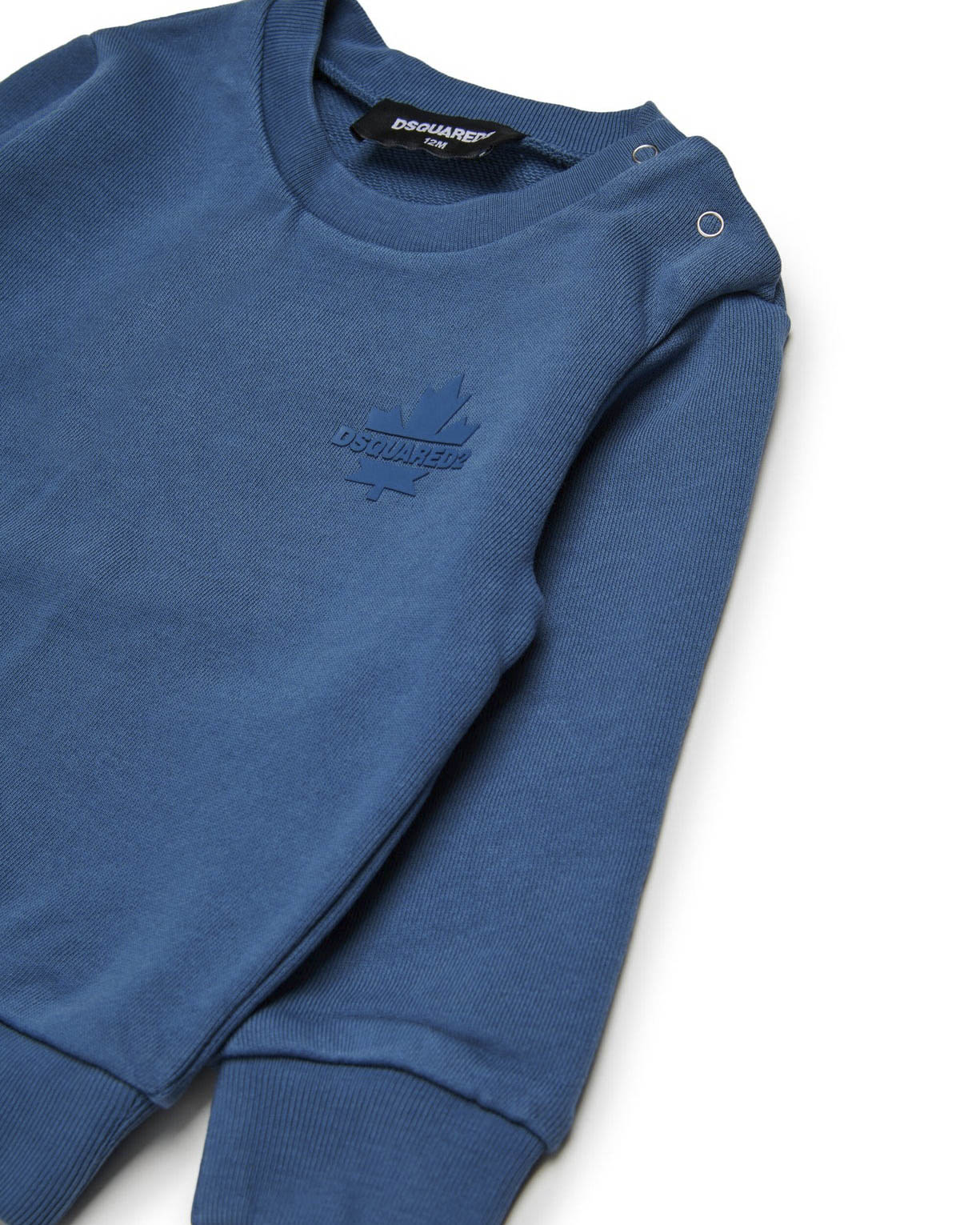 Dsquared2 Kids Felpa Girocollo Lavagna con Logo Sport per Neonati