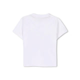 Boss Kids T-shirt Bianca con Stampa Boss per Neonati (retro)
