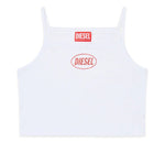 Diesel Kids Top Bianco con Logo per Bambine