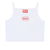 Diesel Kids Top Bianco con Logo per Bambine