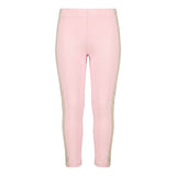 Palm Angels Kids Leggings Rosa con Bande Laterali e Logo per Bambine
