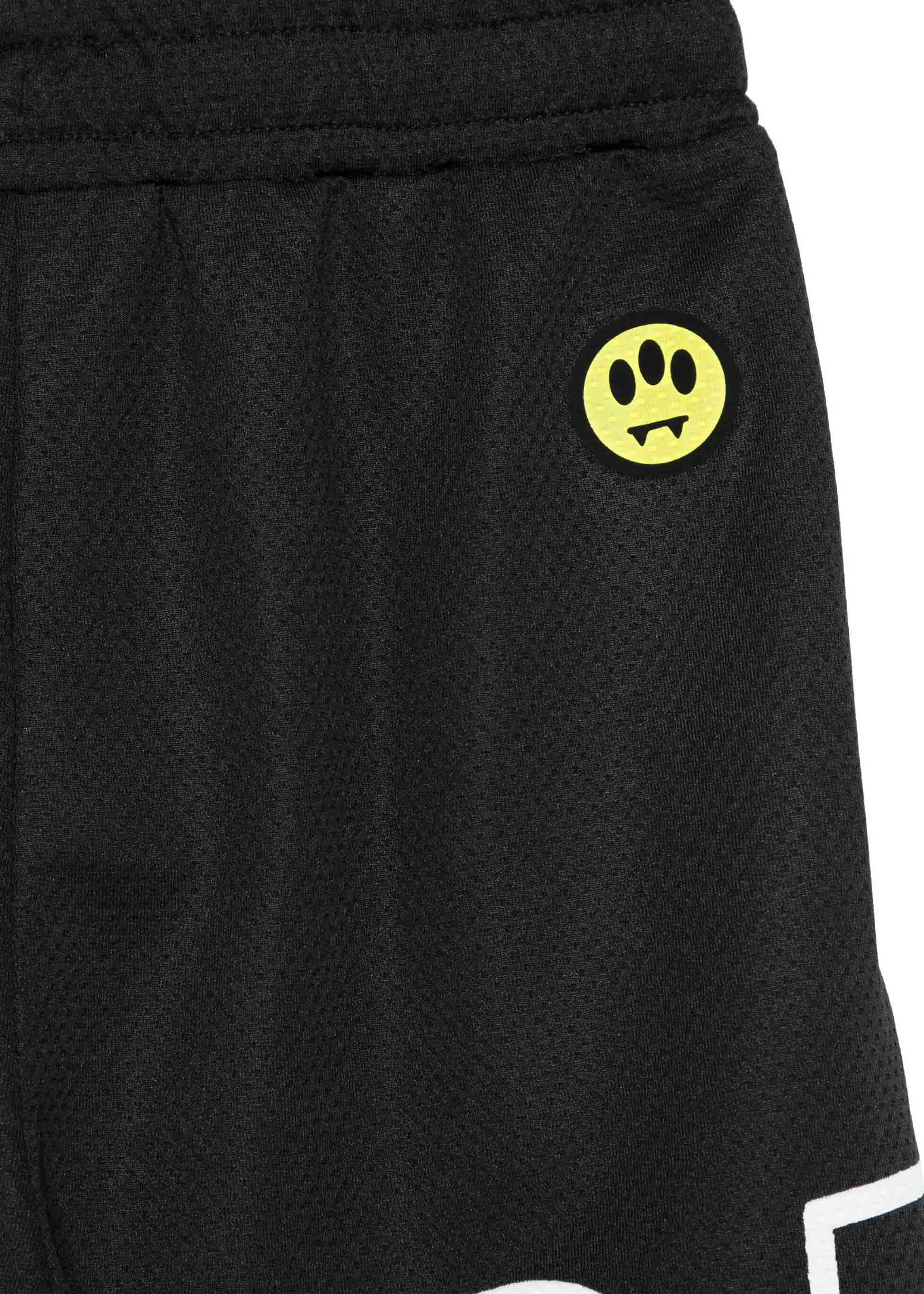 Barrow Kids Bermuda Nero Basket con Logo per Bambini