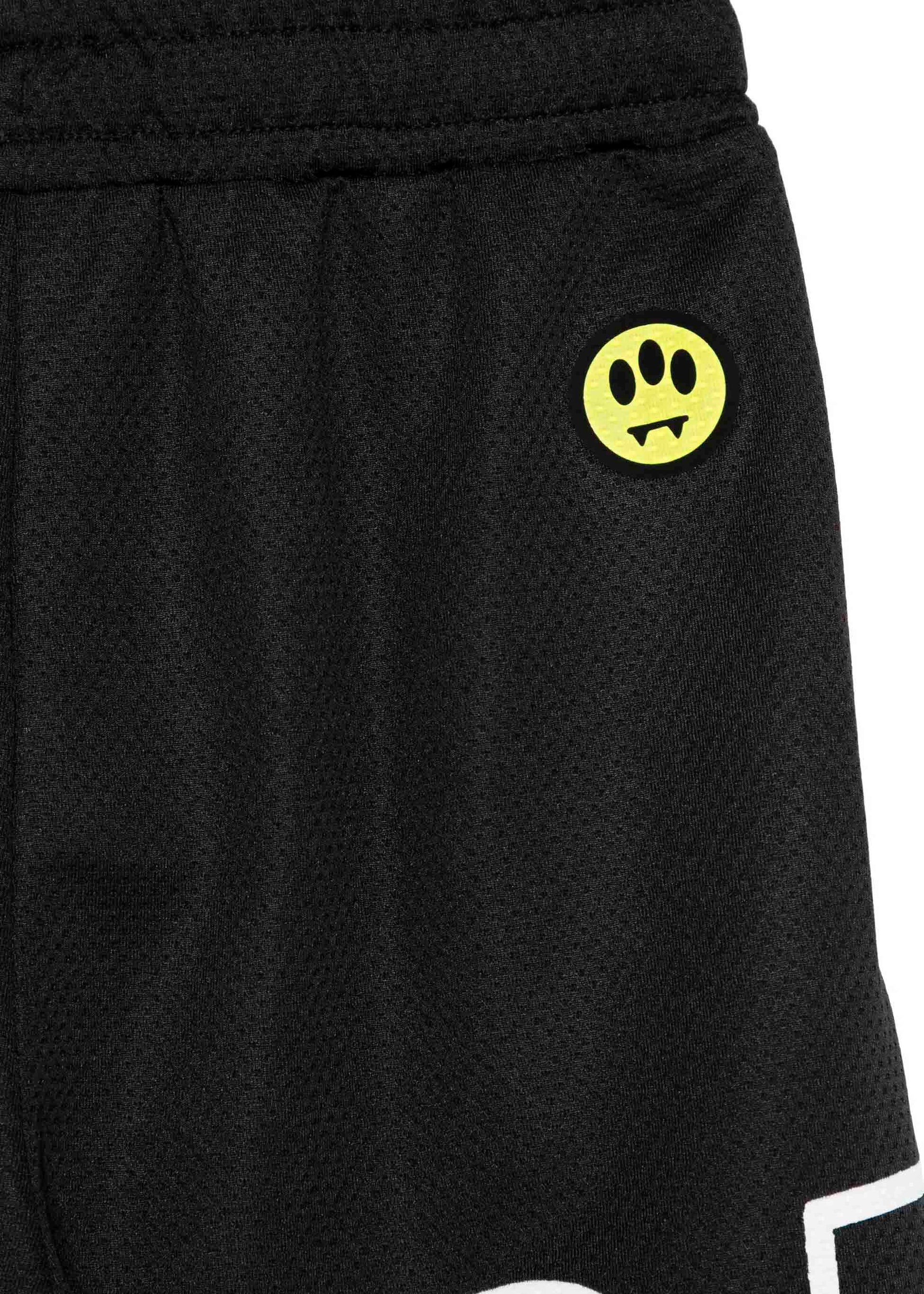 Barrow Kids Bermuda Nero Basket con Logo per Bambini