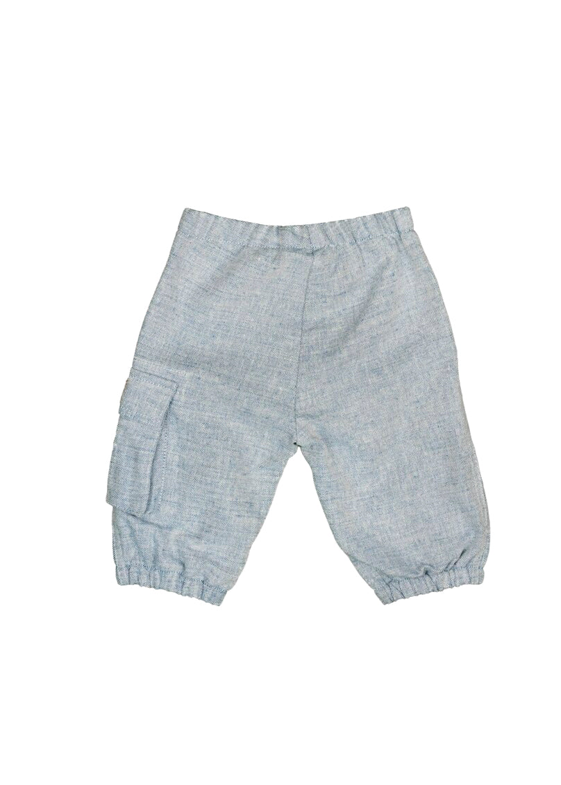 Elisabetta Franchi La Mia Bambina Pantaloni Denim Chiaro per Neonate (retro)