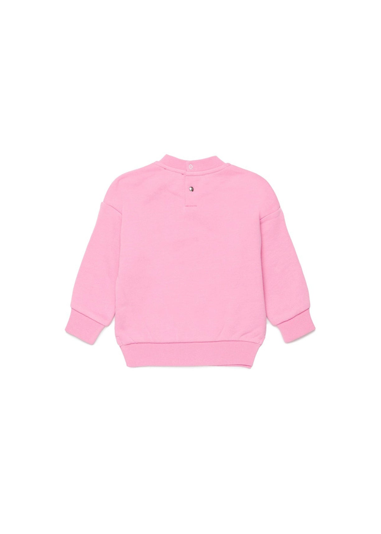 Diesel Kids Felpa Girocollo Rosa Oval D per Neonate (retro)