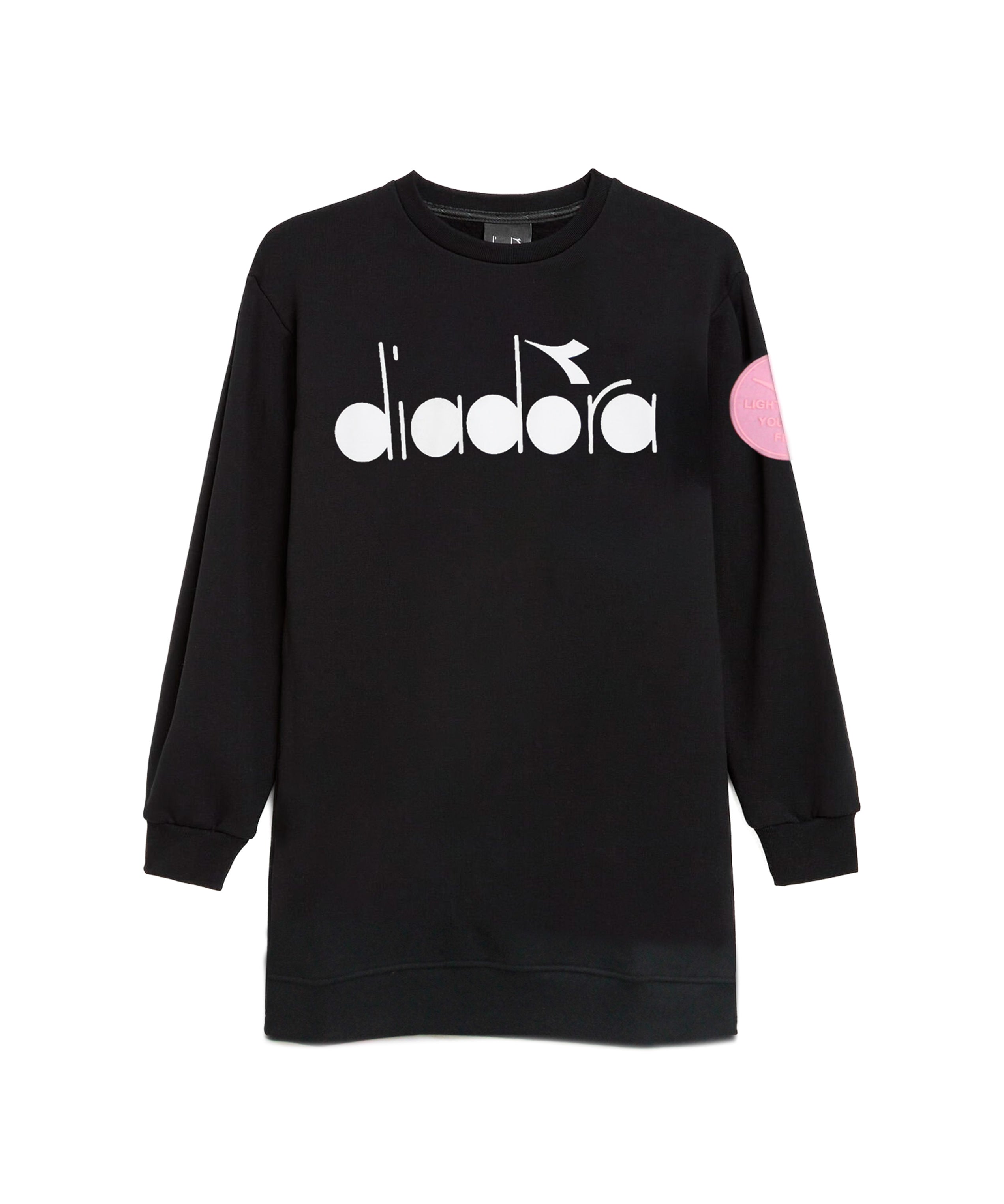 Diadora Kids Abito Nero in Felpa per Bambine