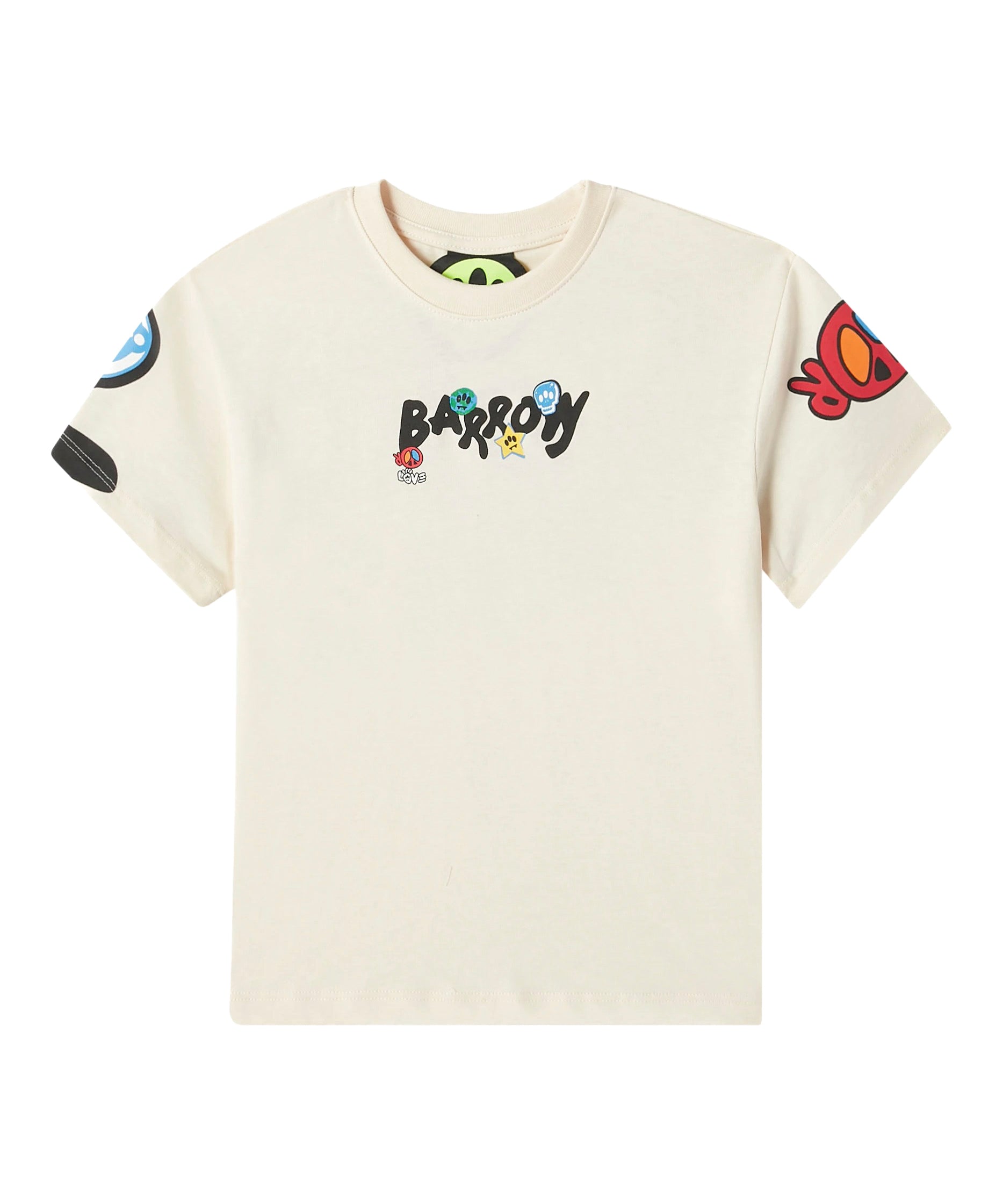 Barrow Kids T-shirt Crema con Stampa Logo per Bambini