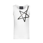 John Richmond Kids Canotta Bianco con Borchie per Bambini