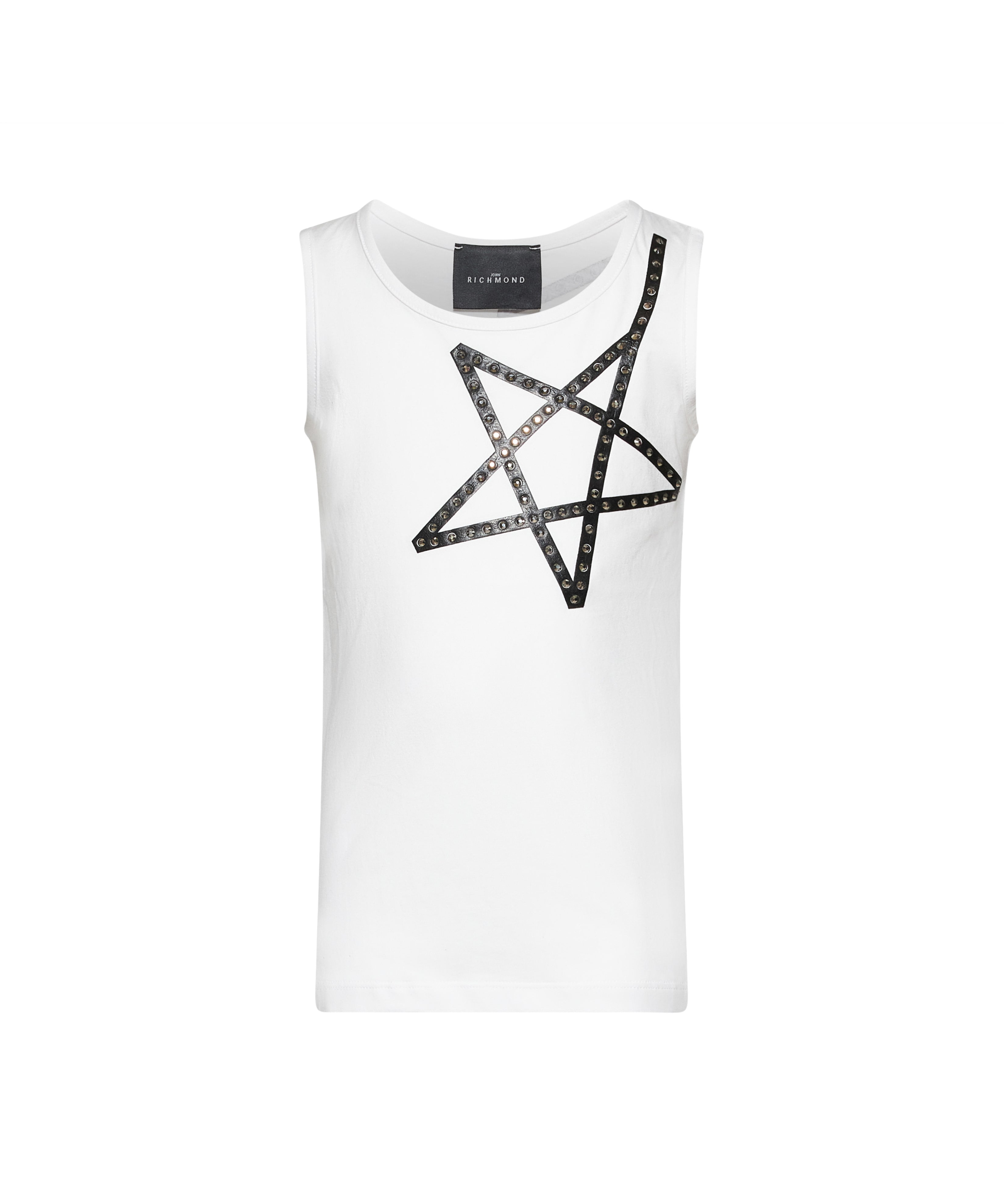 John Richmond Kids Canotta Bianco con Borchie per Bambini