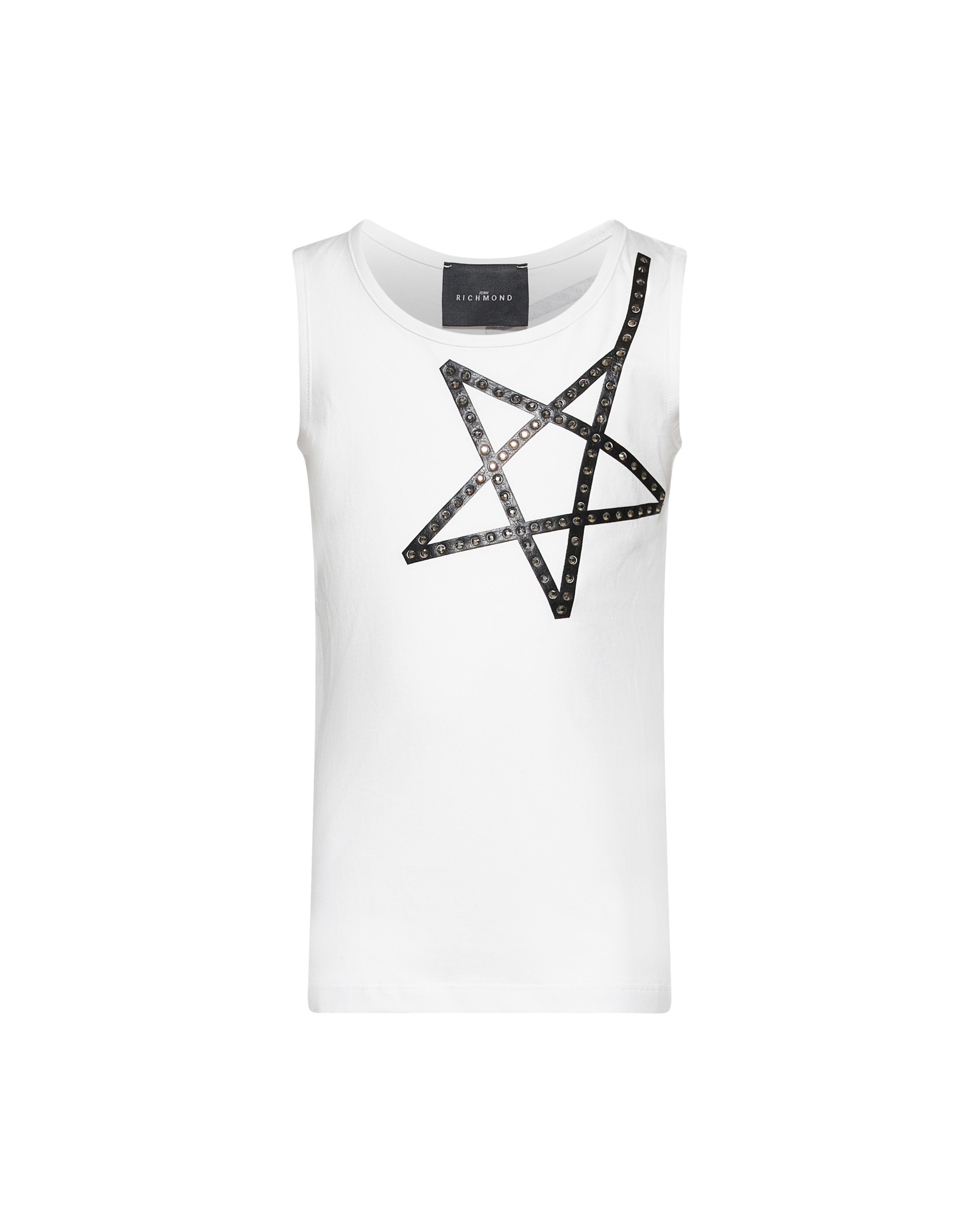 John Richmond Kids Canotta Bianco con Borchie per Bambini